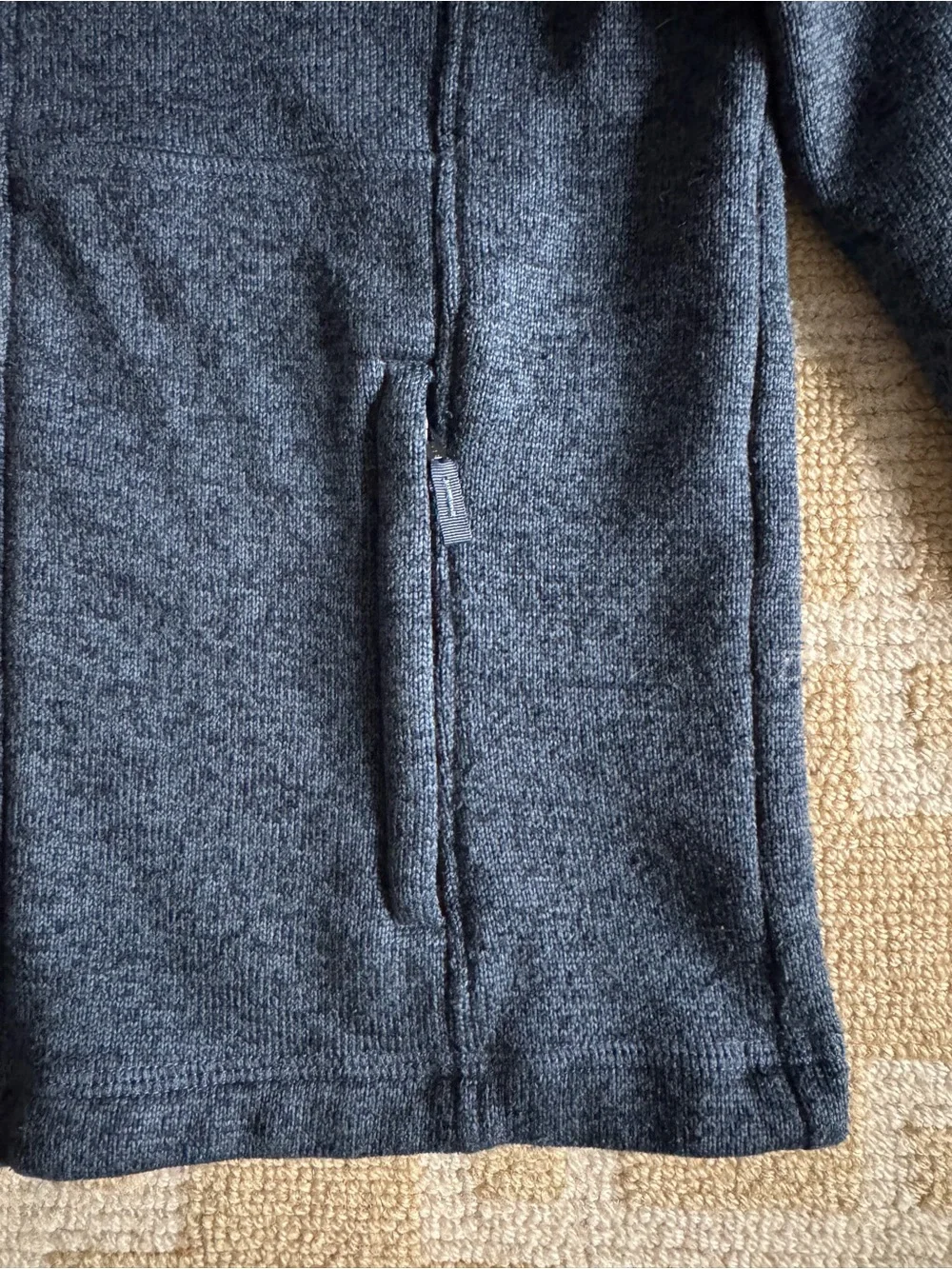 Columbia Better Sweater Style Fleece Jacket Heathered Navy Kids Medium 10/12